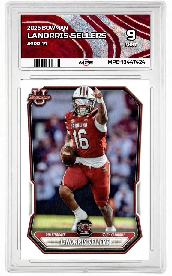 2026 BOWMAN #BPP-19 LANORRIS SELLERS MPE 9 MINT — graded card auctioned from the MPE vault