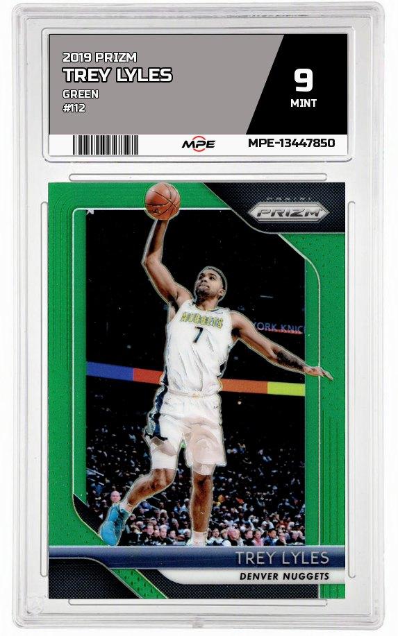 2019 PRIZM GREEN #112 TREY LYLES MPE 9 MINT — graded card auctioned from the MPE vault