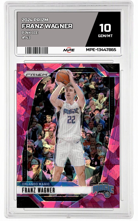 2024 PRIZM Pink Ice #143 FRANZ WAGNER MPE 10 GEM/MT — graded card auctioned from the MPE vault