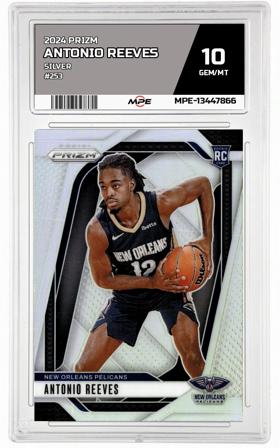 2024 PRIZM SILVER #253 ANTONIO REEVES MPE 10 GEM/MT — graded card auctioned from the MPE vault