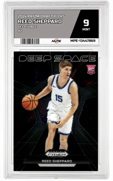 2024 PRIZM DRAFT PICKS DEEP SPACE #2 REED SHEPPARD MPE 9 MINT — graded card up for auction