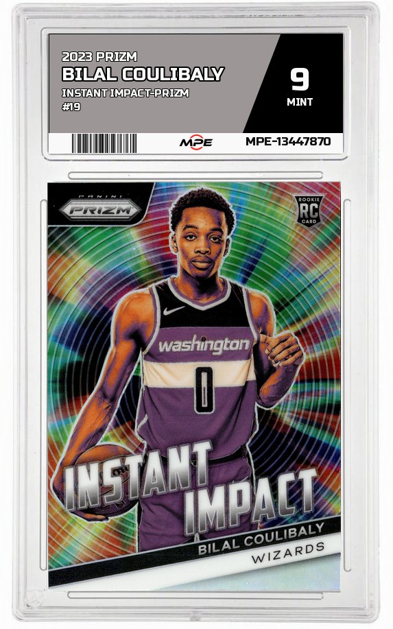 2023 PRIZM INSTANT IMPACT-PRIZM #19 BILAL COULIBALY MPE 9 MINT — graded card auctioned from the MPE vault