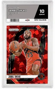 2024 PRIZM RED ICE PRIZM #241 JAMAL SHEAD MPE 10 GEM/MT — graded card up for auction