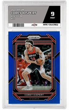 2023 PRIZM BLUE PRIZM #173 COREY KISPERT MPE 9 MINT — graded card up for auction