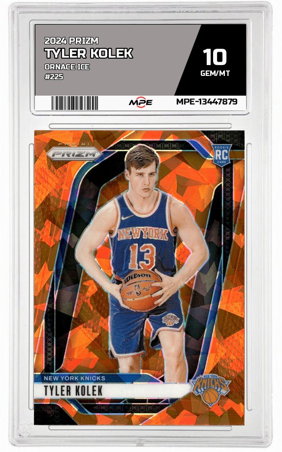 2024 PRIZM ORNACE ICE #225 TYLER KOLEK MPE 10 GEM/MT — graded card auctioned from the MPE vault