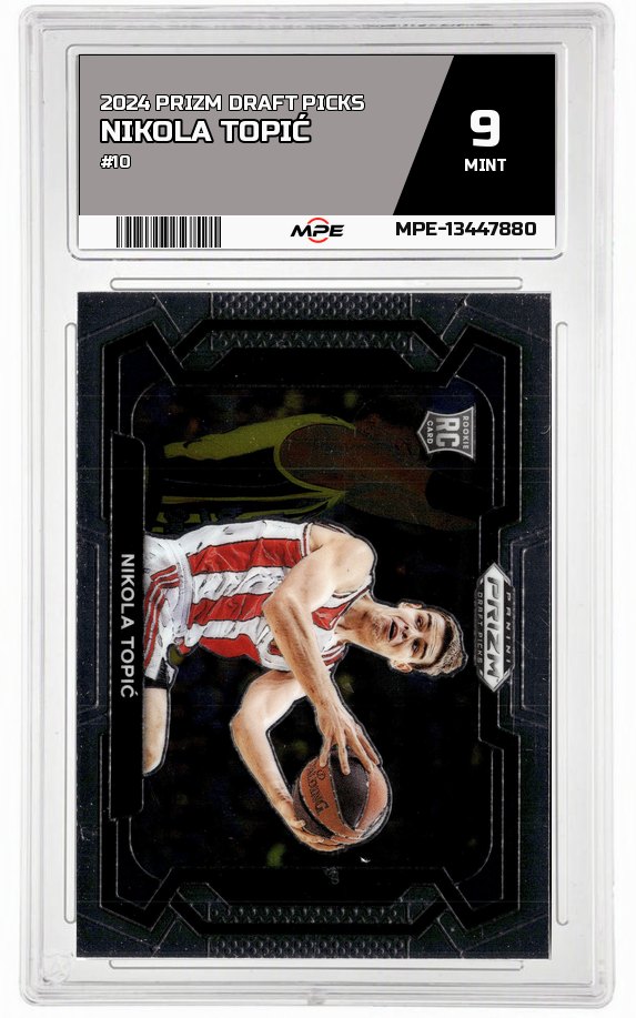 2024 PRIZM DRAFT PICKS #10 NIKOLA TOPIĆ MPE 9 MINT — graded card auctioned from the MPE vault