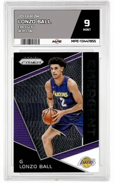 2017 PRIZM EMERGENT #EM-LON LONZO BALL MPE 9 MINT — graded card up for auction