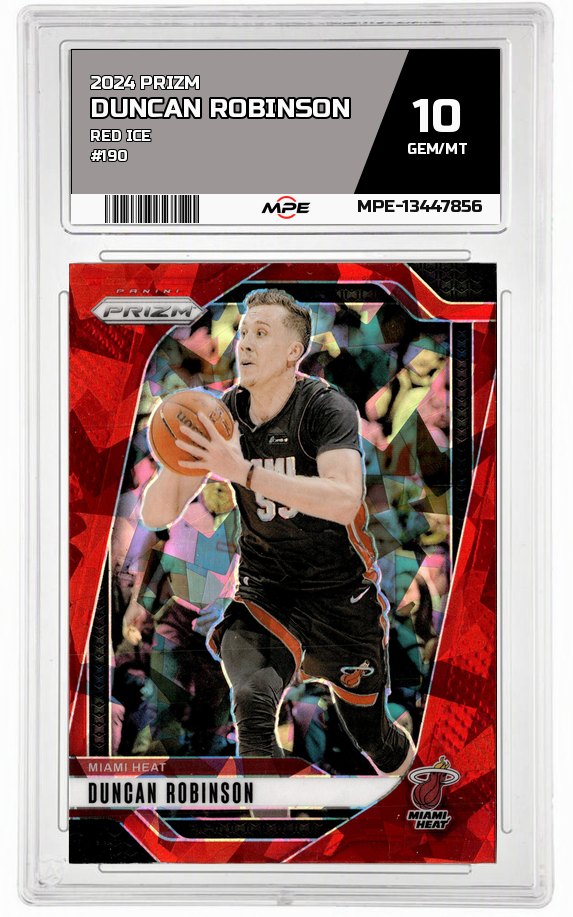 2024 PRIZM RED ICE #190 DUNCAN ROBINSON MPE 10 GEM/MT — graded card auctioned from the MPE vault