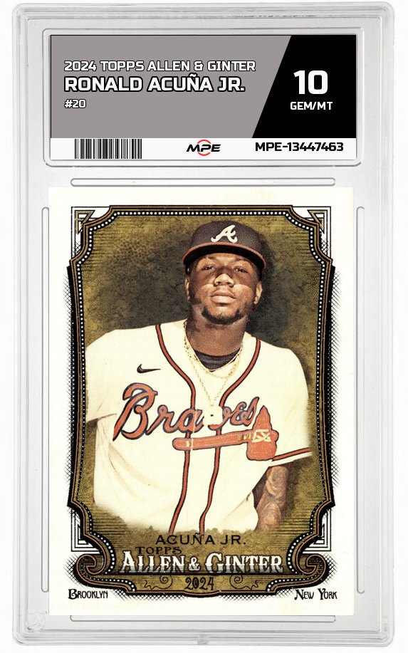 2024 TOPPS ALLEN & GINTER #20 RONALD ACUÑA JR. MPE 10 GEM/MT — graded card auctioned from the MPE vault