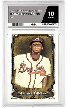 2024 TOPPS ALLEN & GINTER #20 RONALD ACUÑA JR. MPE 10 GEM/MT — graded card up for auction