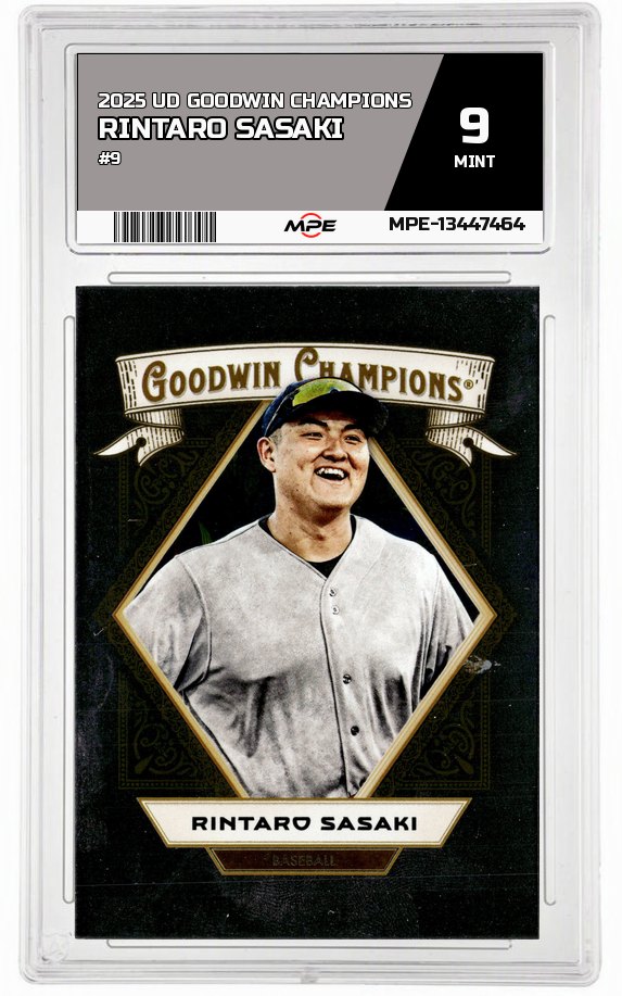 2025 UD GOODWIN CHAMPIONS #9 RINTARO SASAKI MPE 9 MINT — graded card auctioned from the MPE vault