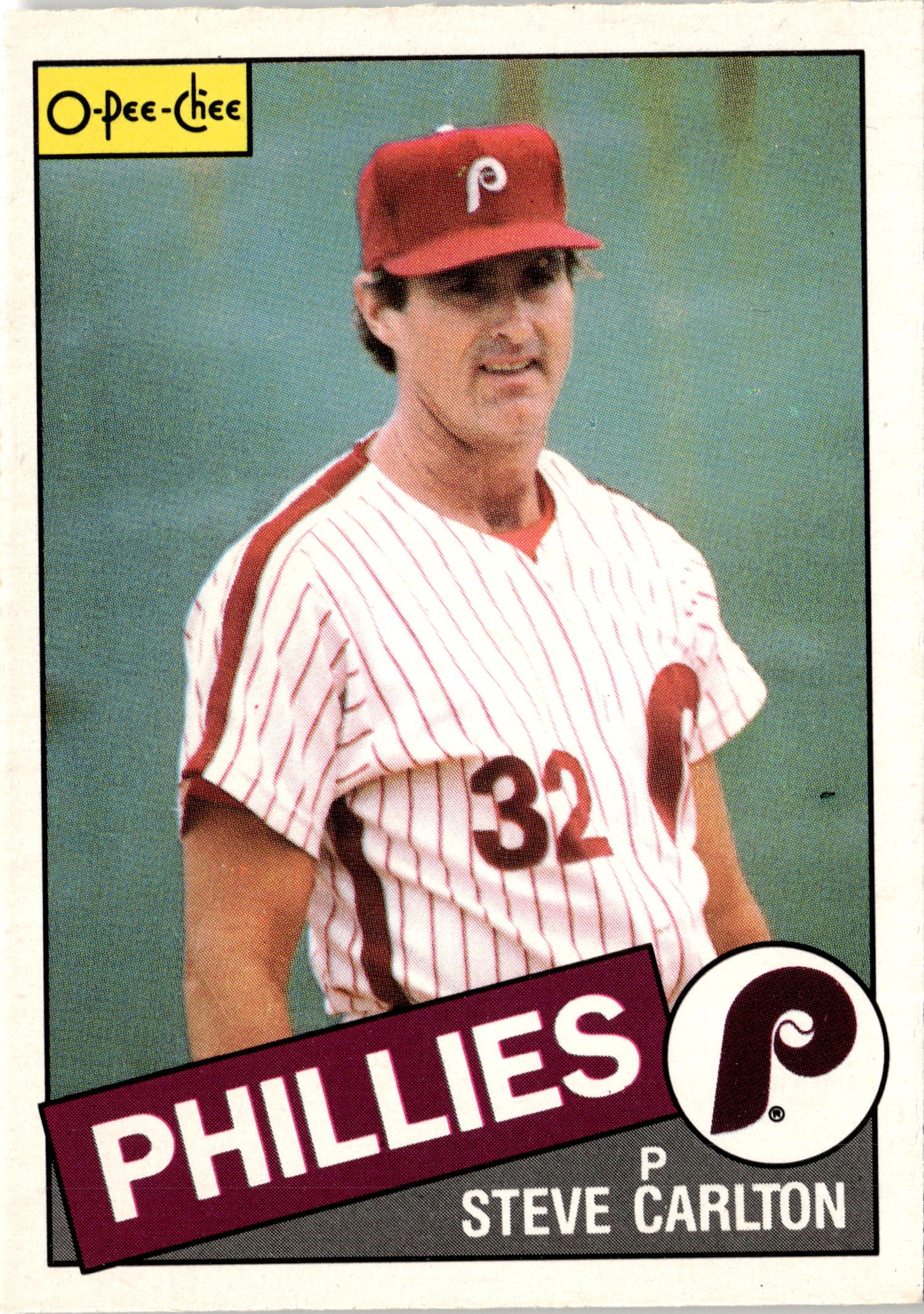 1985 O Pee Chee Steve Carlton graded slab