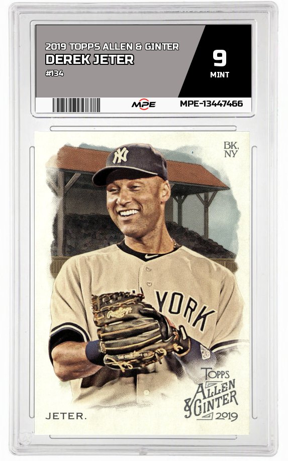 2019 TOPPS ALLEN & GINTER #134 DEREK JETER MPE 9 MINT — graded card auctioned from the MPE vault