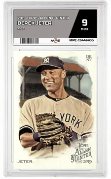 2019 TOPPS ALLEN & GINTER #134 DEREK JETER MPE 9 MINT — graded card up for auction