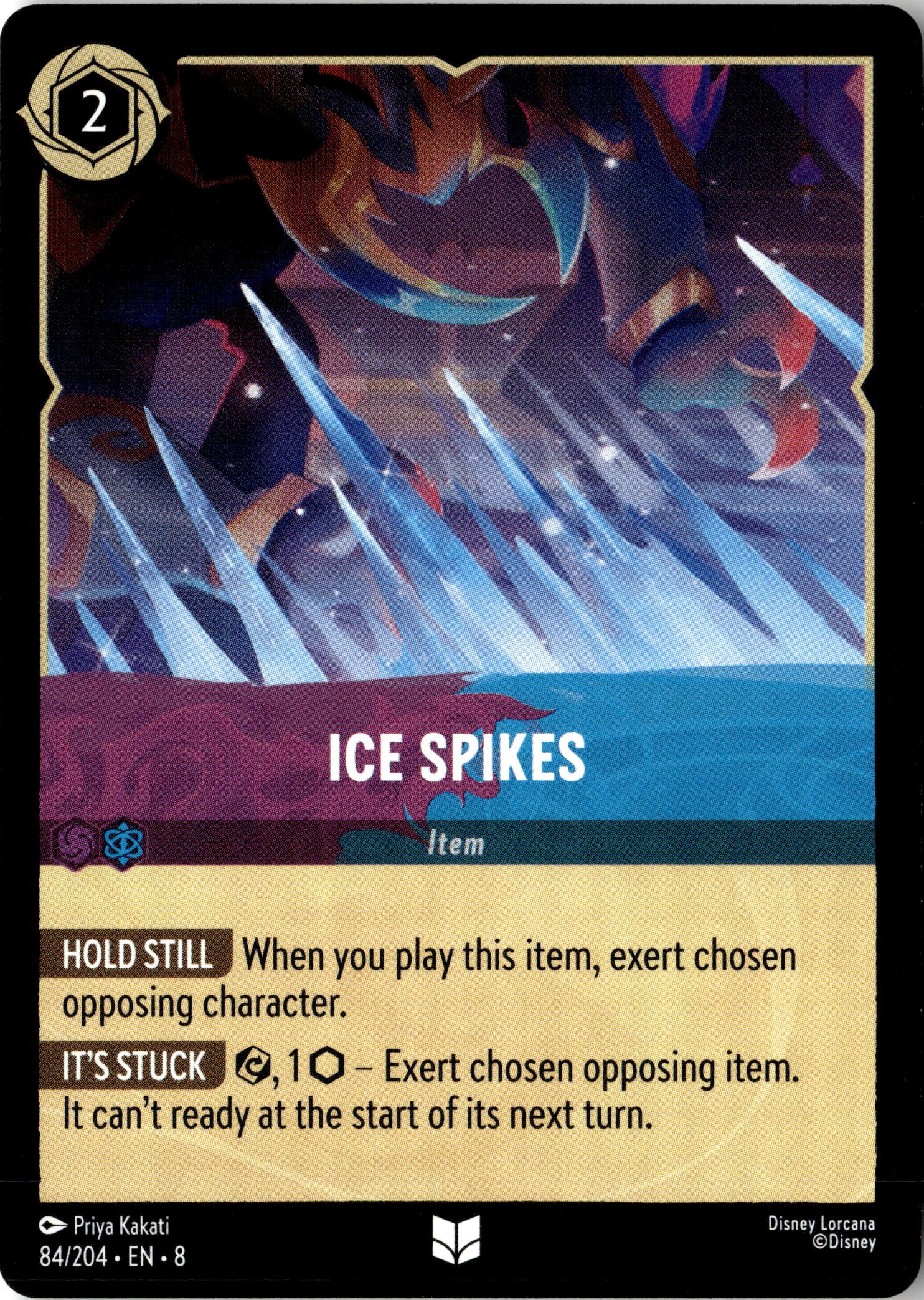 2025 Disney Lorcana En 8 Ice Spikes graded slab