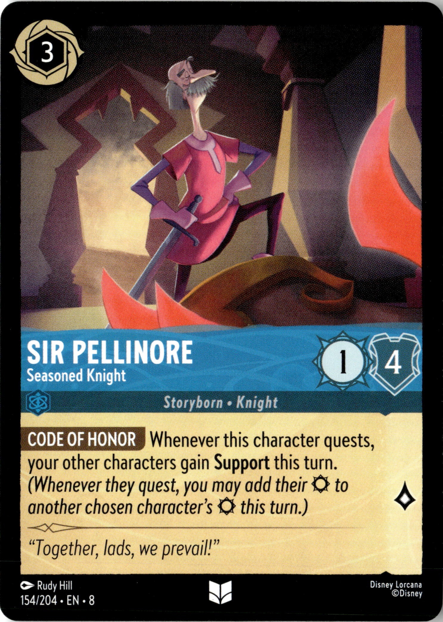 2025 Disney Lorcana En 8 Sir Pellinore graded slab