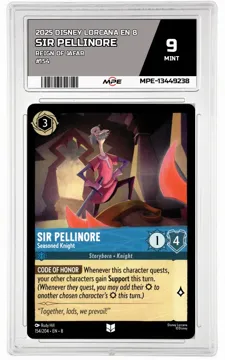 2025 DISNEY LORCANA EN 8 Reign of Jafar #154 SIR PELLINORE MPE 9 MINT — graded card up for auction