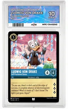2024 DISNEY LORCANA EN 5 Shimmering Skies #151 LUDWIG VON DRAKE MPE 10 GEM/MT — graded card up for auction