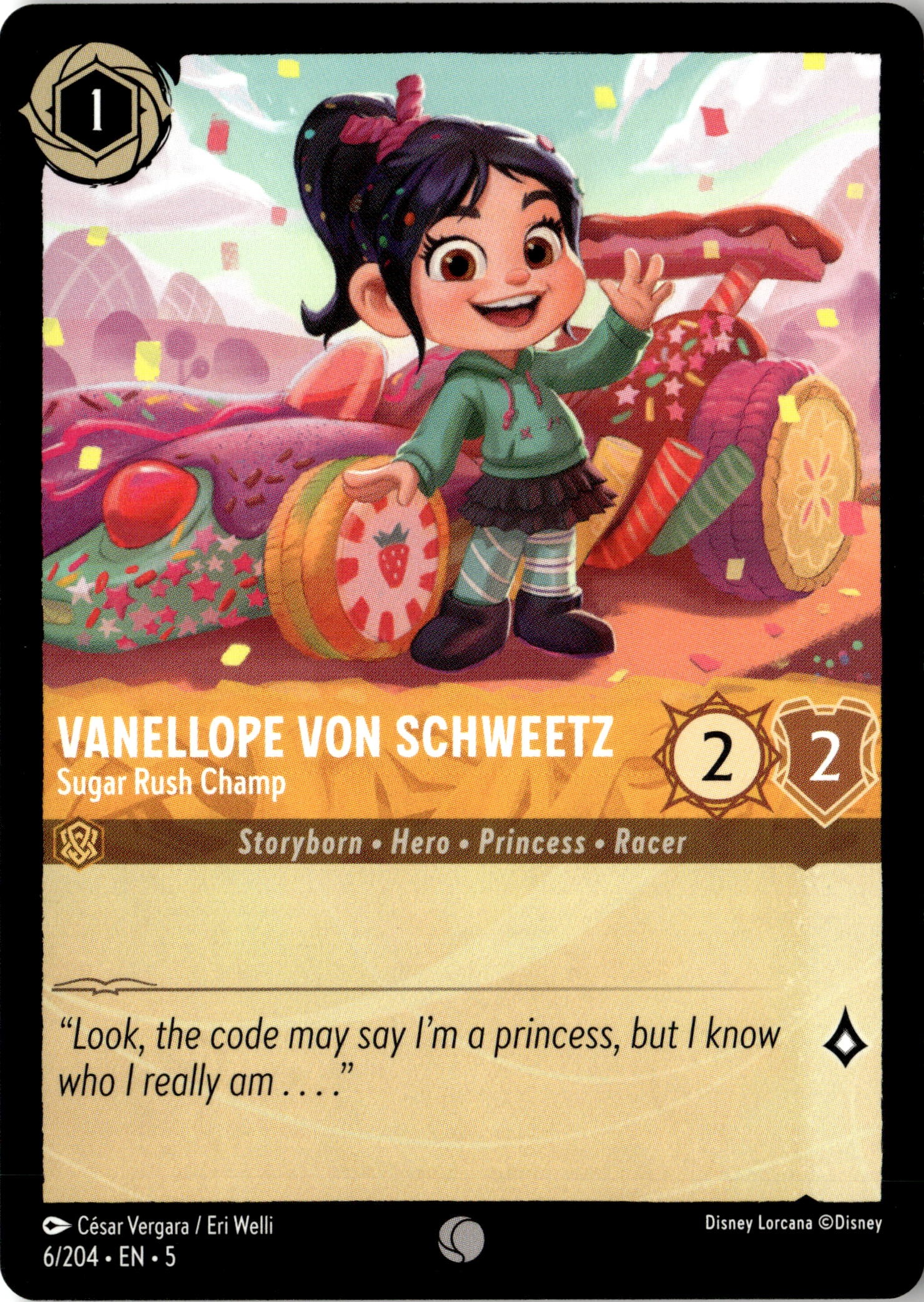 2024 Disney Lorcana En 5 Vanellope Von Schweetz graded slab