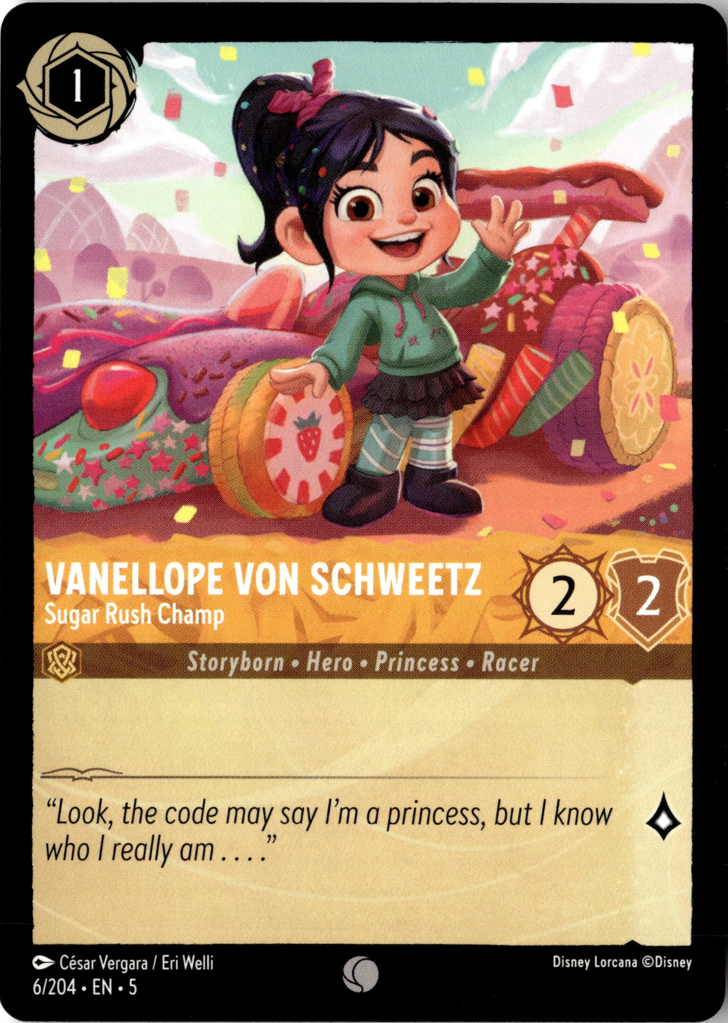2024 Disney Lorcana En 5 Vanellope Von Schweetz graded slab
