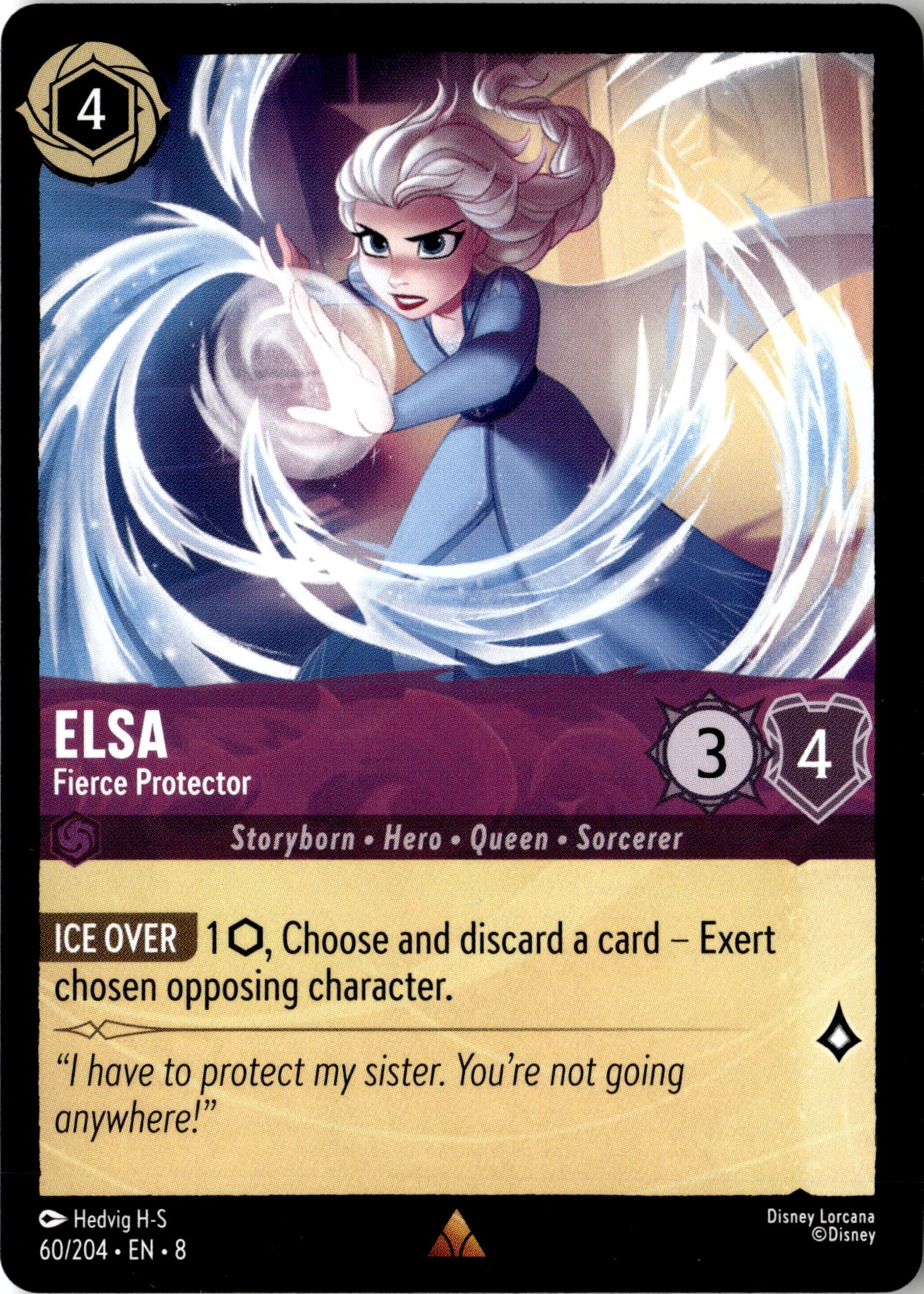 2025 Disney Lorcana En 8 Elsa graded slab