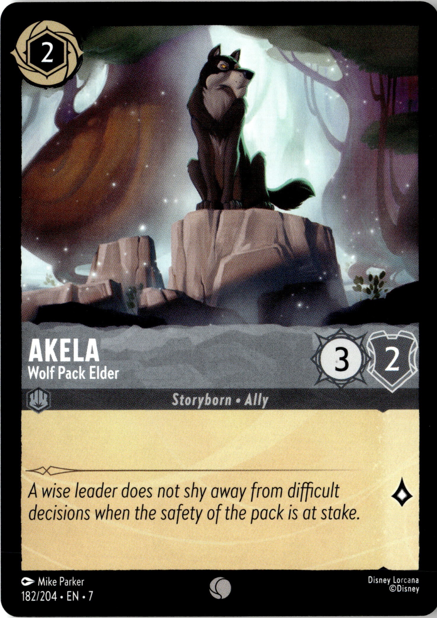 2025 Disney Lorcana En 7 Akela graded slab