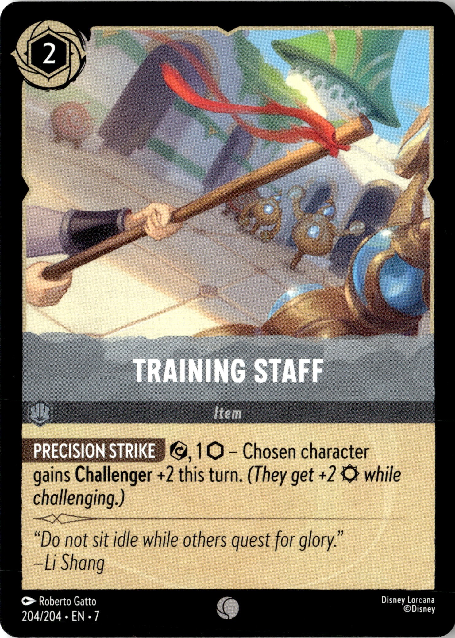 2025 Disney Lorcana En 7 Training Staff graded slab