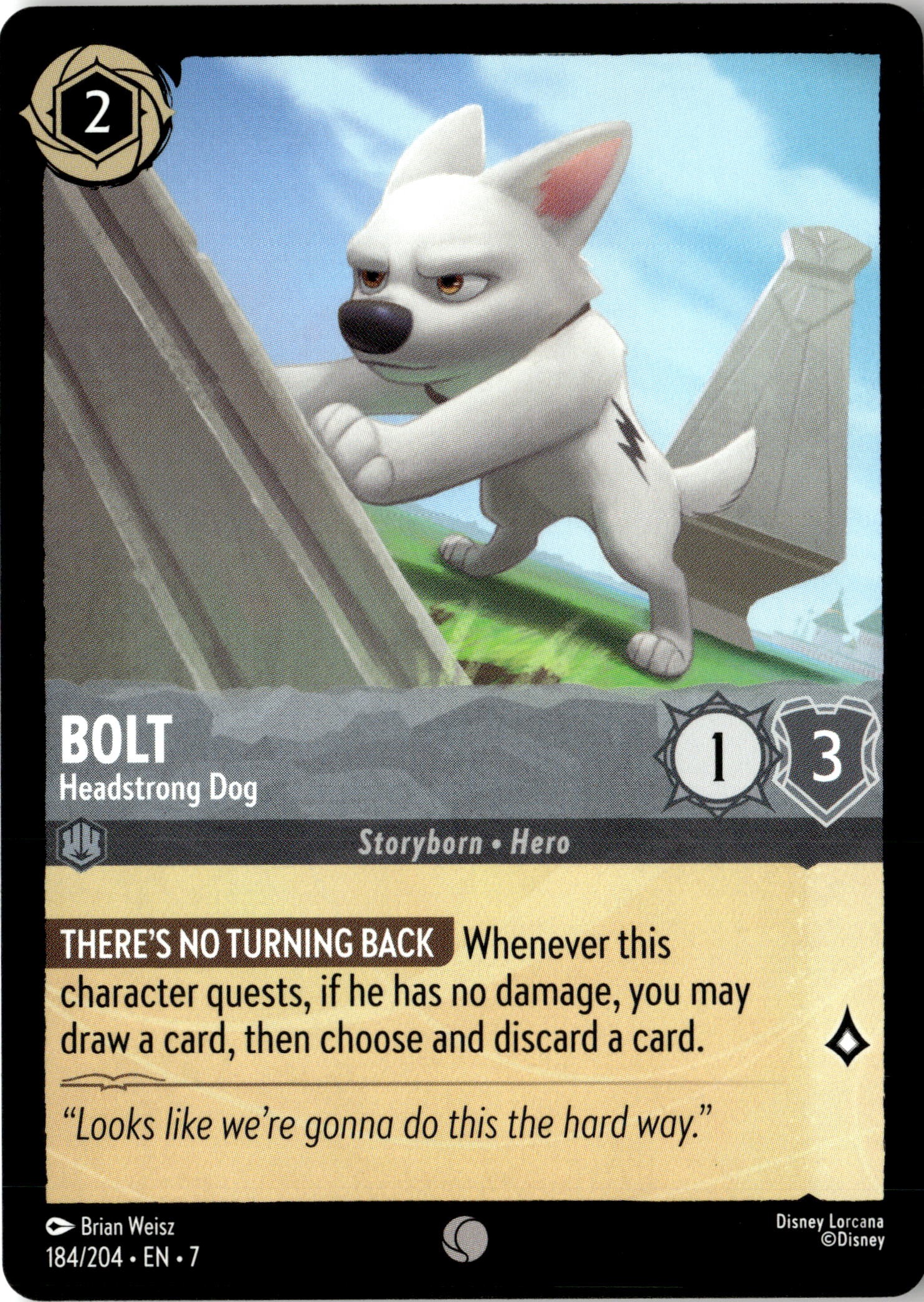 2025 Disney Lorcana En 7 Bolt graded slab