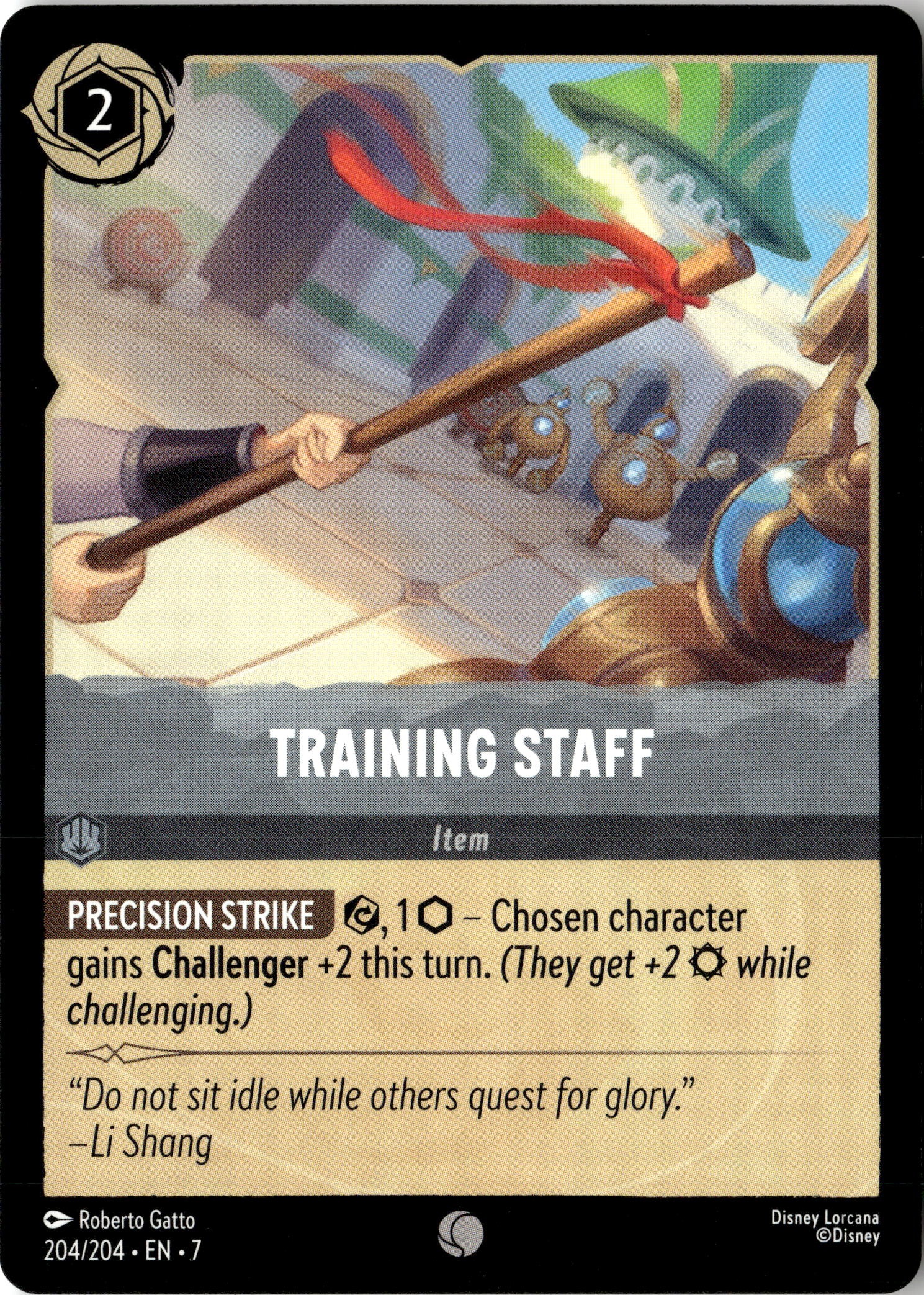 2025 Disney Lorcana En 7 Training Staff graded slab
