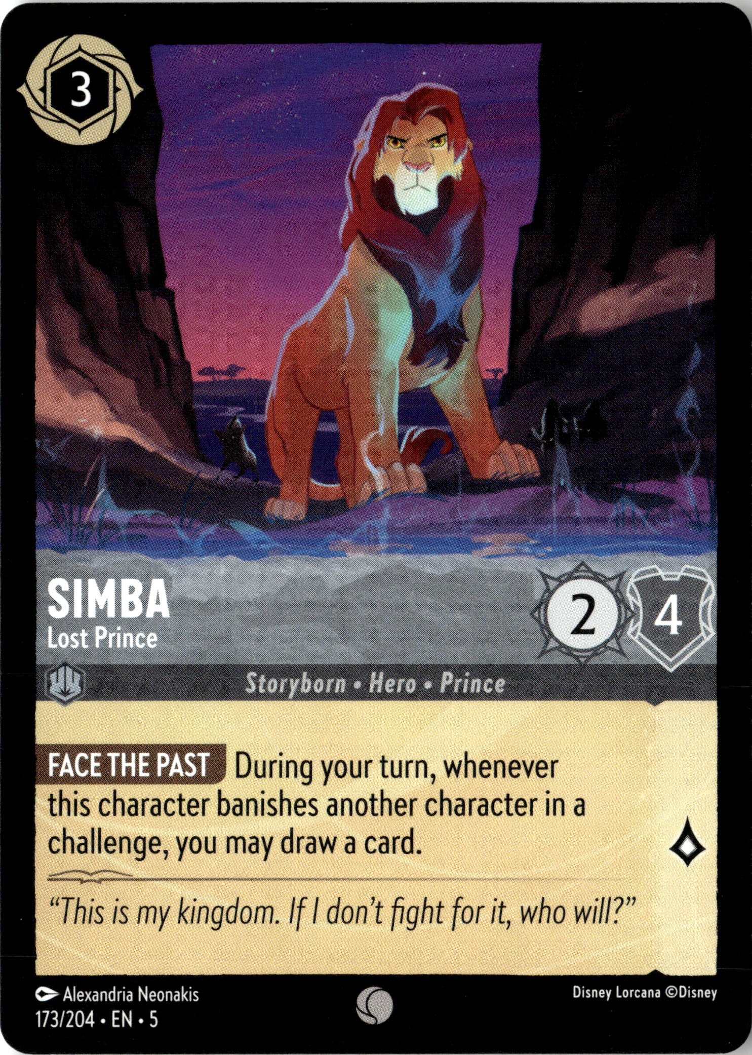 2024 Disney Lorcana En 5 Simba graded slab