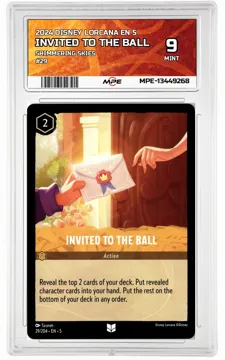 2024 DISNEY LORCANA EN 5 Shimmering Skies #29 Invited to the ball MPE 9 MINT — graded card up for auction