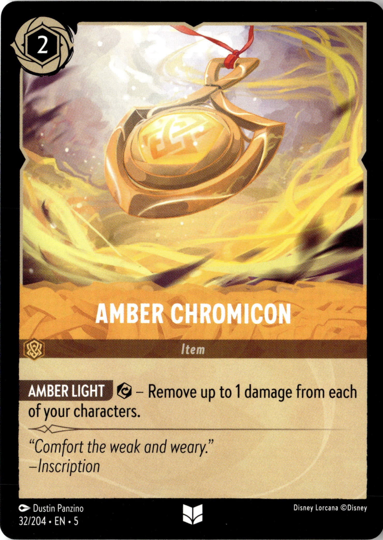 2024 Disney Lorcana En 5 Amber Chromicon graded slab