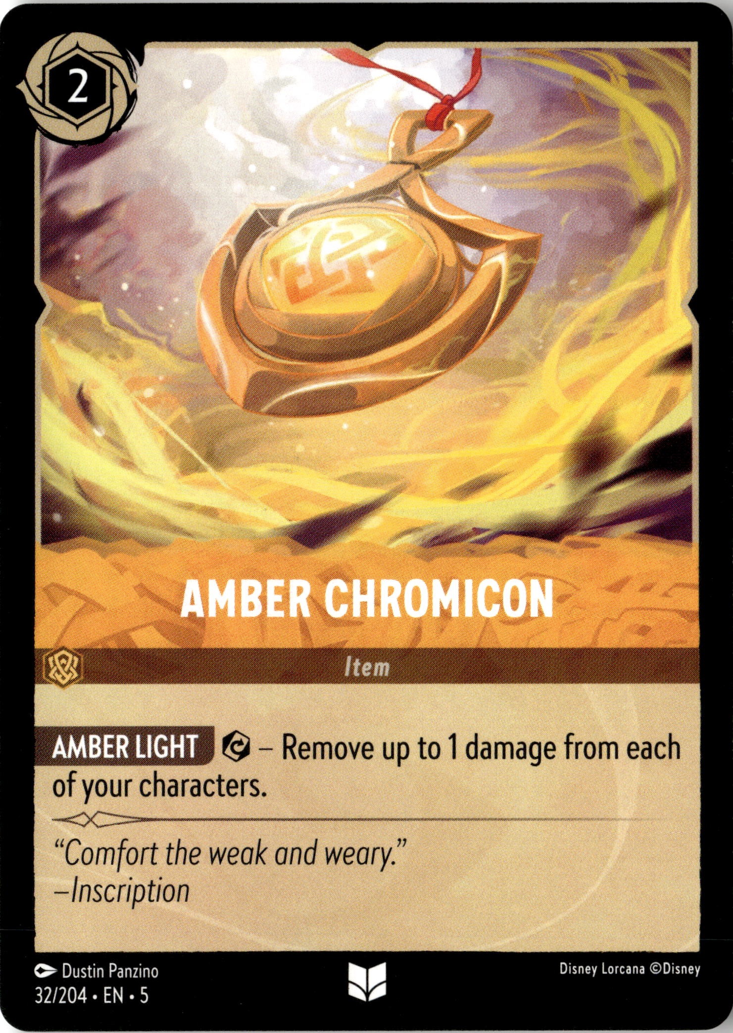 2024 Disney Lorcana En 5 Amber Chromicon graded slab