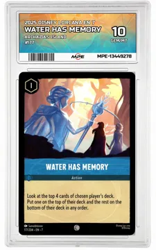 2025 DISNEY LORCANA EN 7 Archazia's Island #177 WATER HAS MEMORY MPE 10 GEM/MT — graded card up for auction