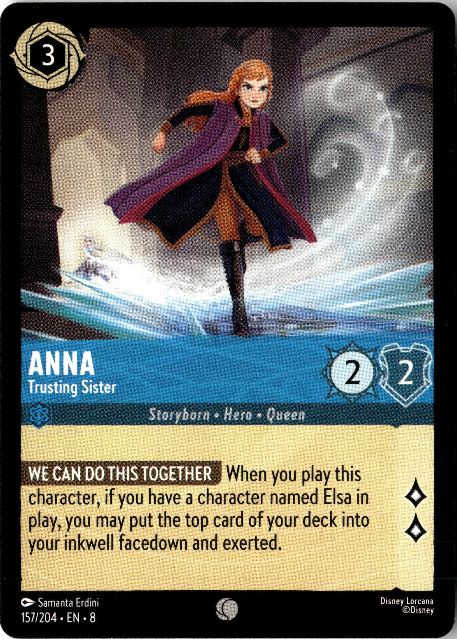 2025 Disney Lorcana En 8 Anna graded slab