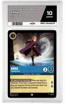 2025 DISNEY LORCANA EN 8 Reign of Jafar #157 ANNA MPE 10 GEM/MT — graded card up for auction