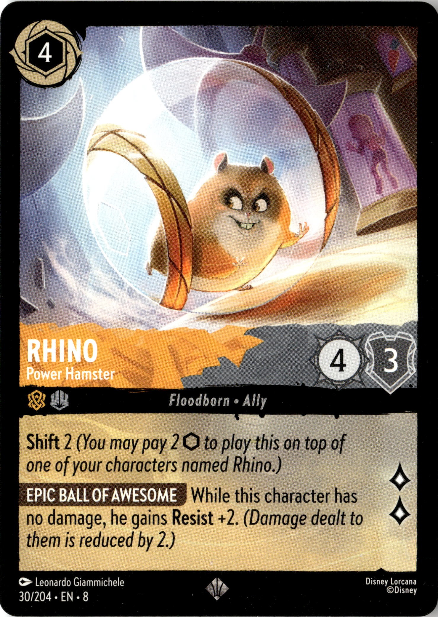 2025 Disney Lorcana En 8 Rhino graded slab