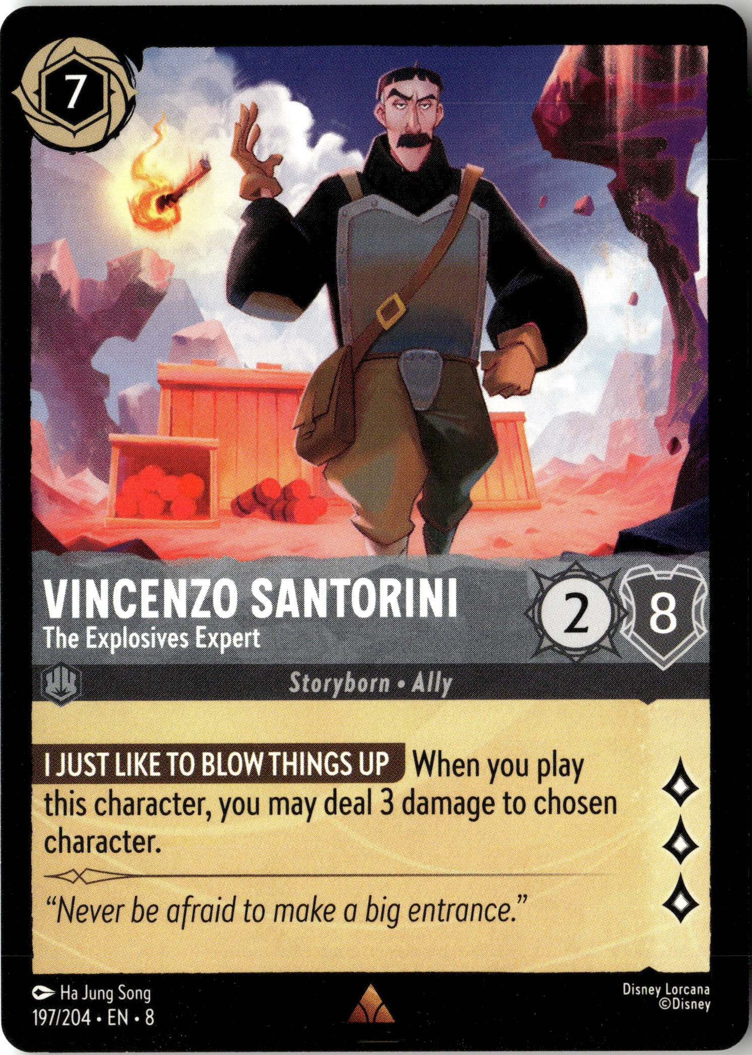 2025 Disney Lorcana En 8 Vincenzo Santorini graded slab