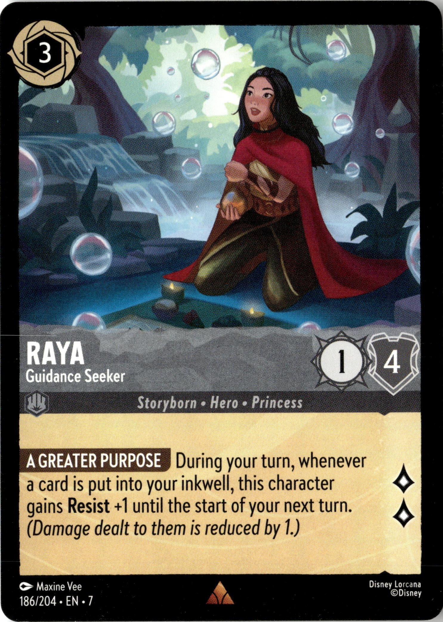 2025 Disney Lorcana En 7 Raya graded slab