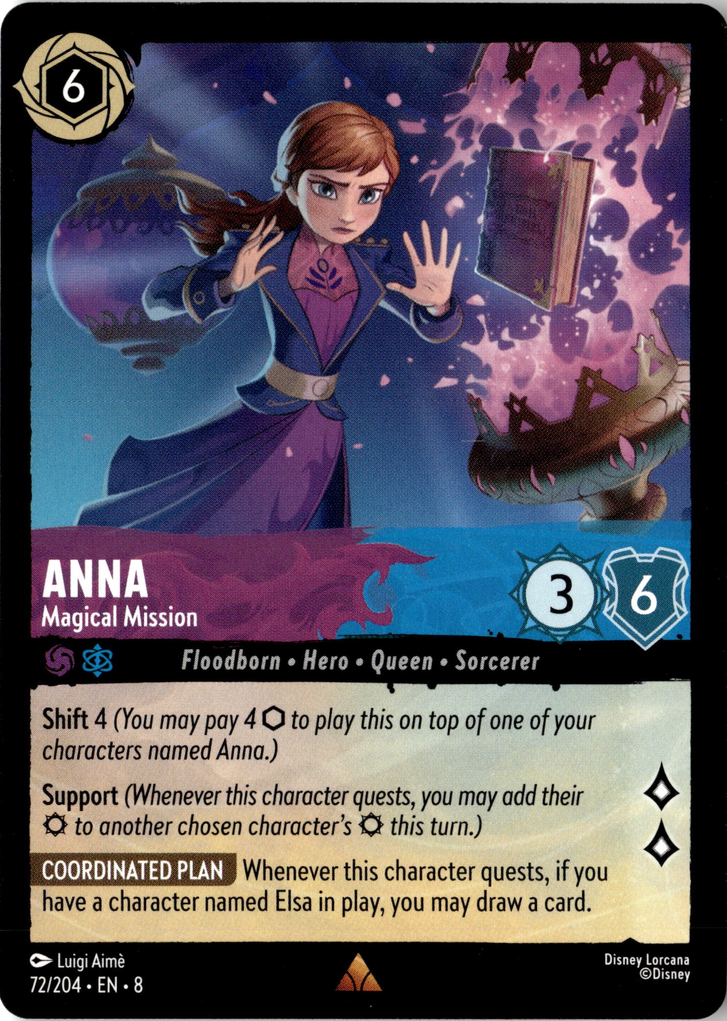 2025 Disney Lorcana En 8 Anna graded slab