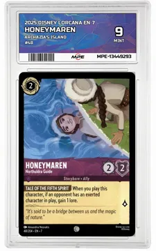 2025 DISNEY LORCANA EN 7 Archazia's Island #48 HONEYMAREN MPE 9 MINT — graded card up for auction