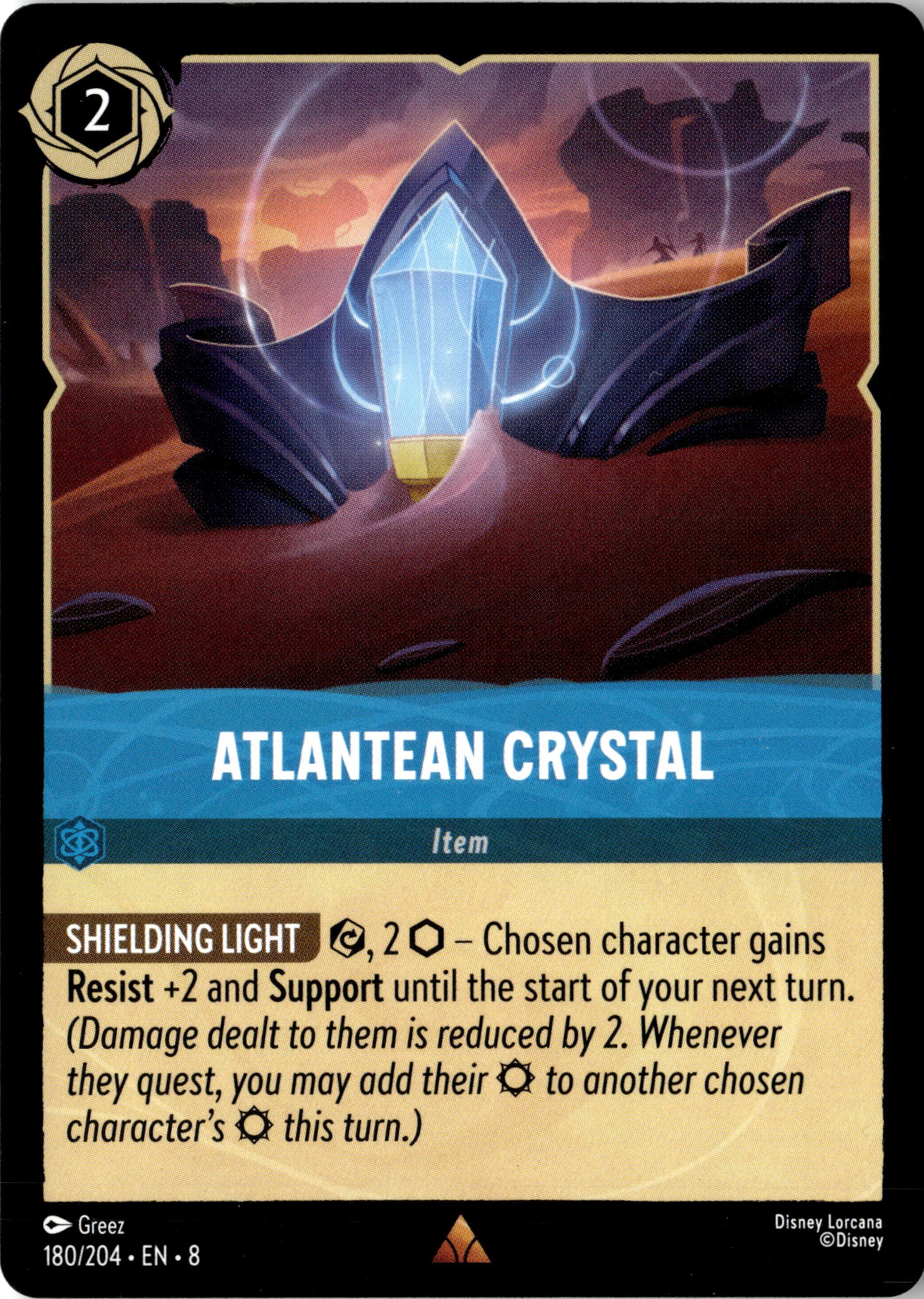 2025 Disney Lorcana En 8 Atlantean Crystal graded slab