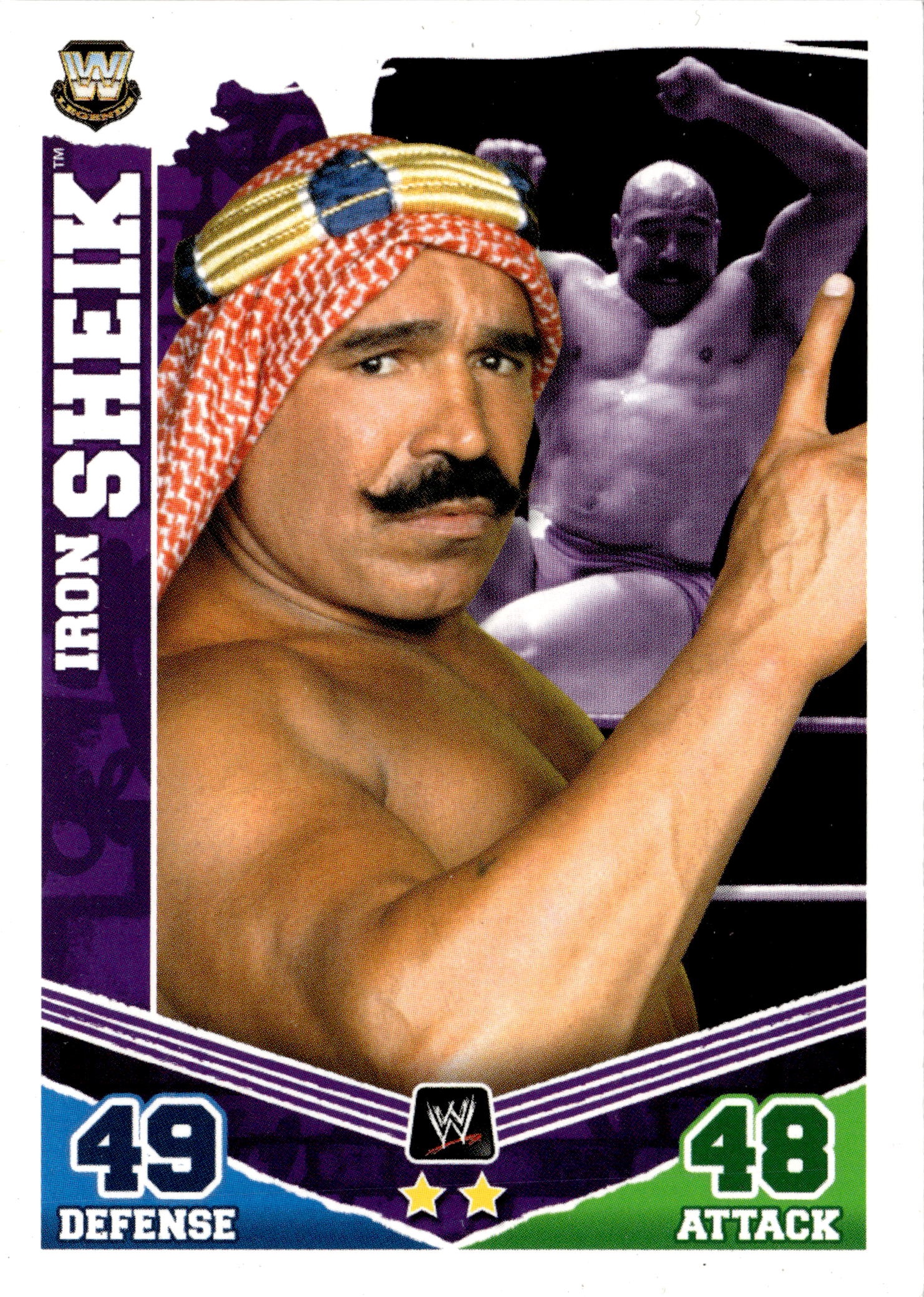 2010 Slam Attax Iron Sheik graded slab