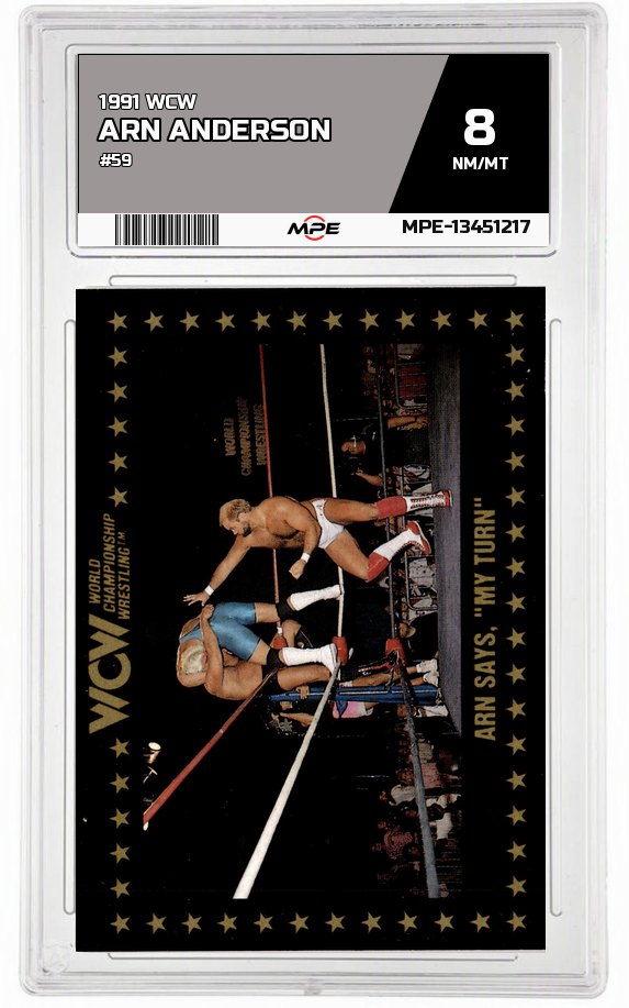 1991 WCW #59 ARN ANDERSON MPE 8 NM/MT — graded card auctioned from the MPE vault