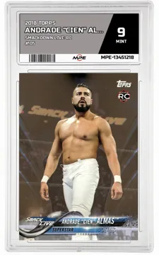 2018 TOPPS SMACKDOWN LIVE-RC #105 ANDRADE "CIEN" ALMAS MPE 9 MINT — graded card up for auction