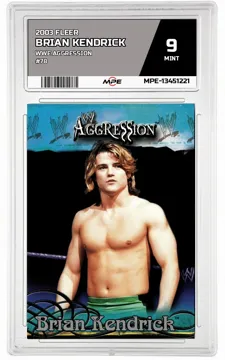 2003 FLEER WWE AGGRESSION #78 BRIAN KENDRICK MPE 9 MINT — graded card up for auction