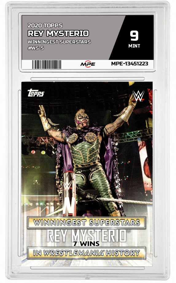 2020 TOPPS WINNINGEST SUPERSTARS #WS-5 REY MYSTERIO MPE 9 MINT — graded card auctioned from the MPE vault