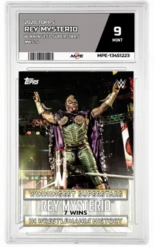 2020 TOPPS WINNINGEST SUPERSTARS #WS-5 REY MYSTERIO MPE 9 MINT — graded card up for auction