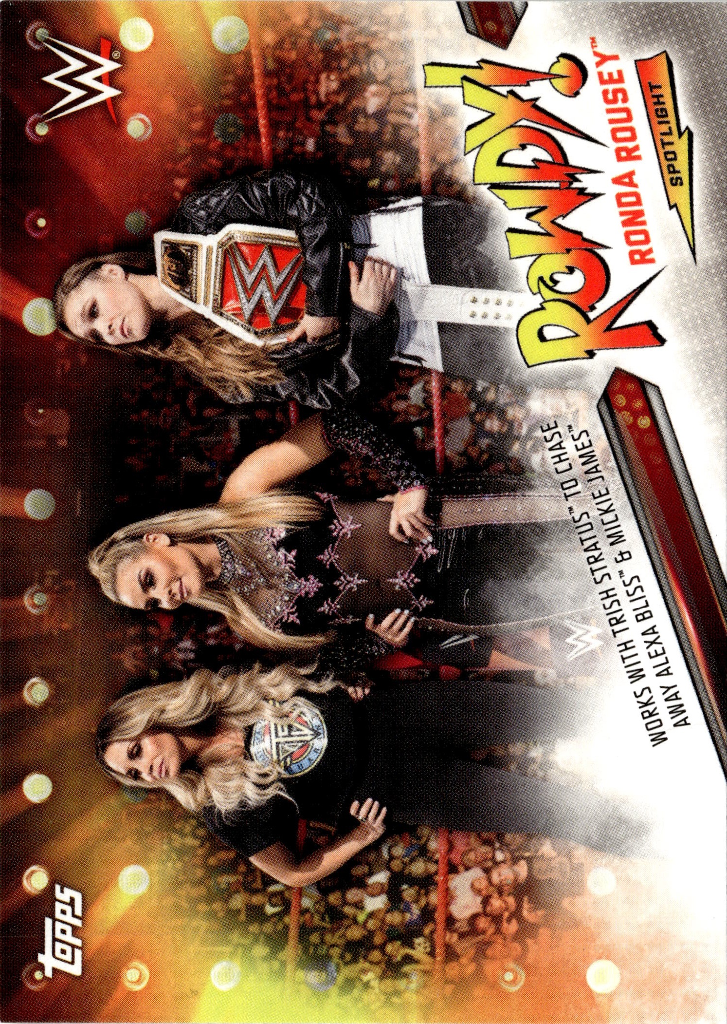2019 Topps Summerslam Ronda Rousey graded slab
