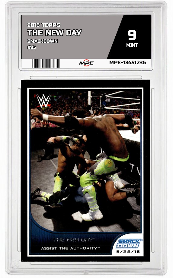 2016 TOPPS SMACKDOWN #35 THE NEW DAY MPE 9 MINT — graded card auctioned from the MPE vault